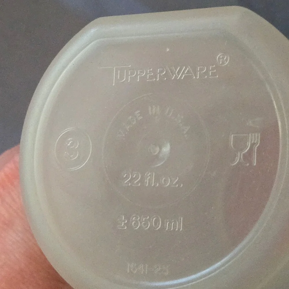 Tupperware Modular Mates Oval Set/4 Red Lids 15oz 22oz Pantry Storage 1606 1641